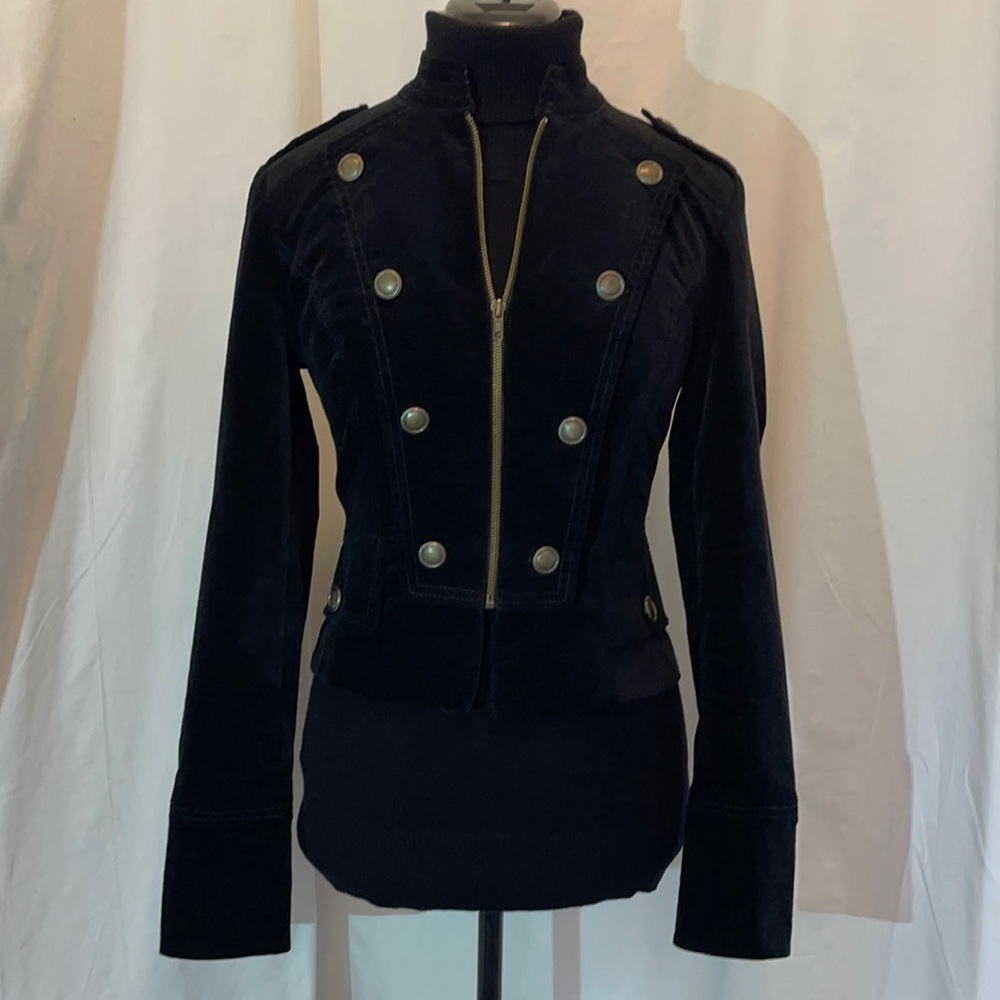 Velvet Zip Front Jacket